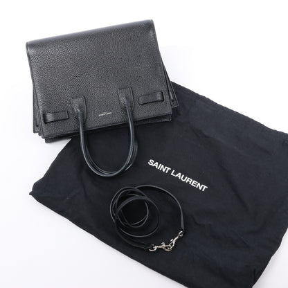 Saint Laurent Paris Sac de Jour Sac à main en cuir Noir 377183