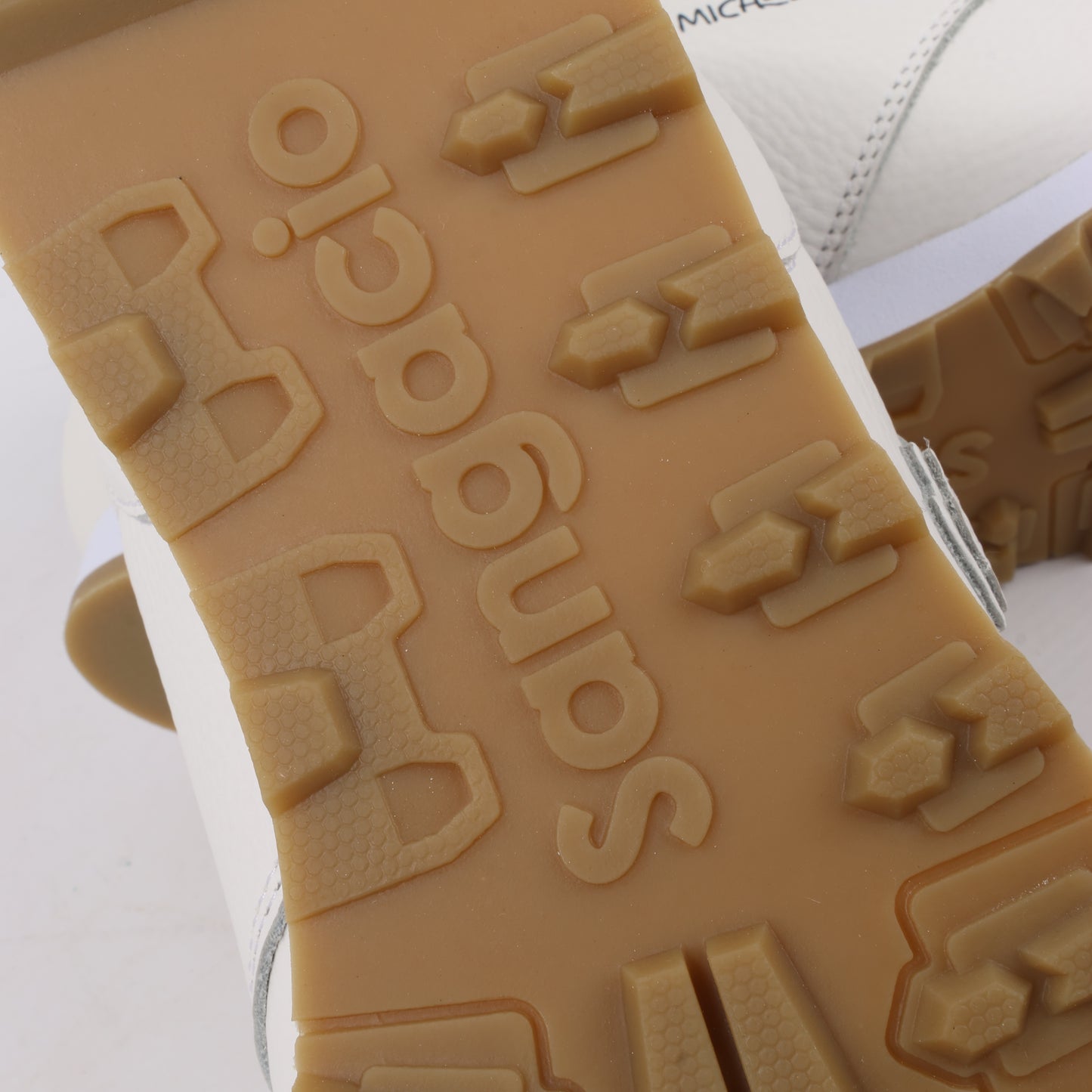 Sangacio x JEAN MICHEL BASQUIAT Leather Sneakers in White, Size 42