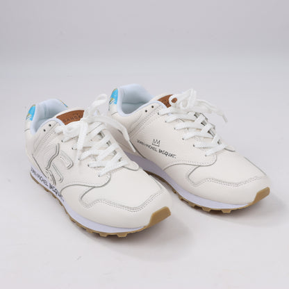 Sangacio x JEAN MICHEL BASQUIAT Leather Sneakers in White, Size 42