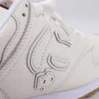 Sangacio x JEAN MICHEL BASQUIAT Leather Sneakers in White, Size 42 EU
