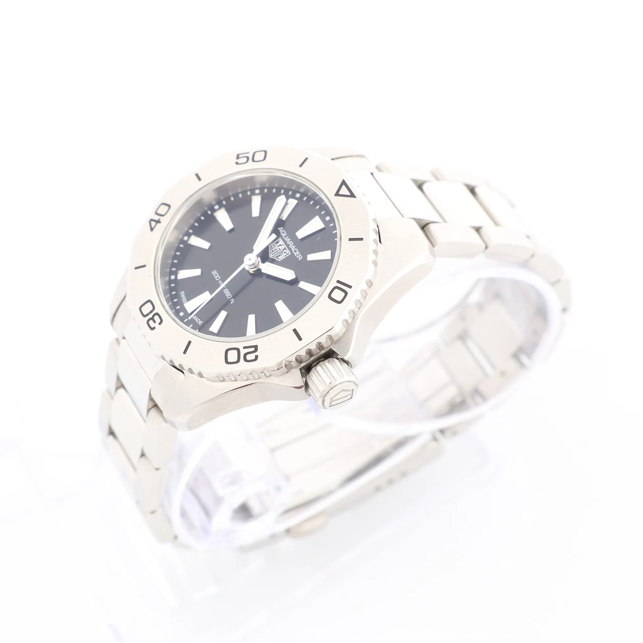 TAG Heuer Aquaracer WBP1410 BRT1551 SS QZ Black Dial Watch