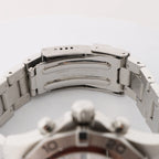 Reloj TAG Heuer Carrera Calibre 7 Twin time WAR2011.BA0723 WEC0228 SS AT con esfera plateada