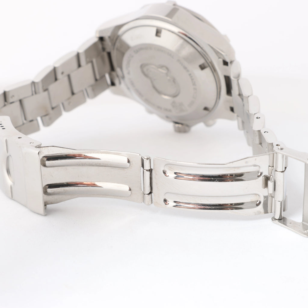 Reloj TAG Heuer Carrera Calibre 7 Twin time WAR2011.BA0723 WEC0228 SS AT con esfera plateada
