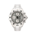Reloj TAG Heuer Carrera Calibre 7 Twin time WAR2011.BA0723 WEC0228 SS AT con esfera plateada