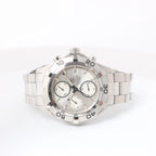 Reloj TAG Heuer Carrera Calibre 7 Twin time WAR2011.BA0723 WEC0228 SS AT con esfera plateada