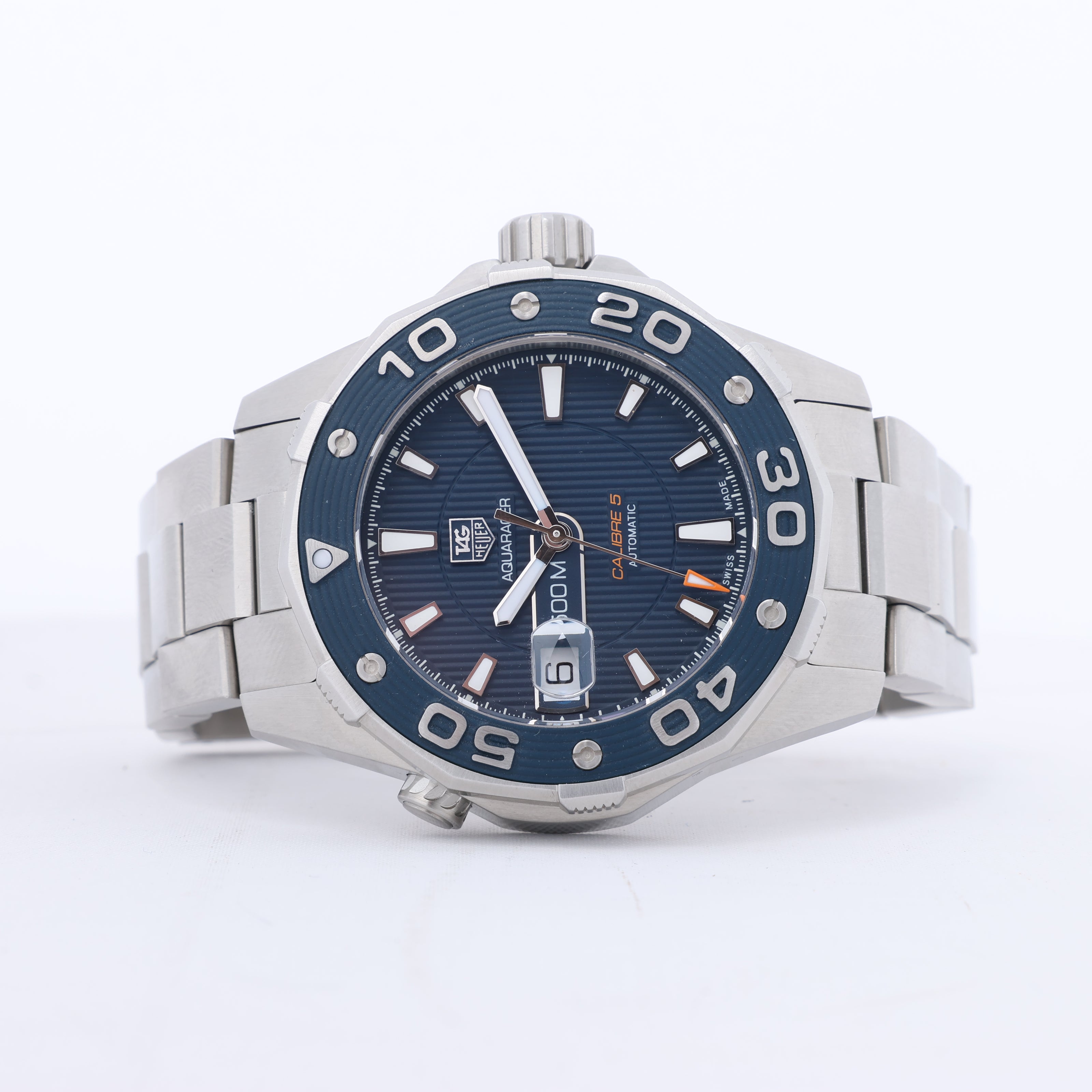TAG Heuer Aquaracer Caliber 5 WAJ2112 RPN2528 SS AT Blue-Face Watch