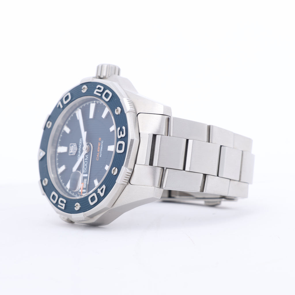 TAG Heuer Aquaracer Caliber 5 WAJ2112 RPN2528 SS AT Blue-Face Watch