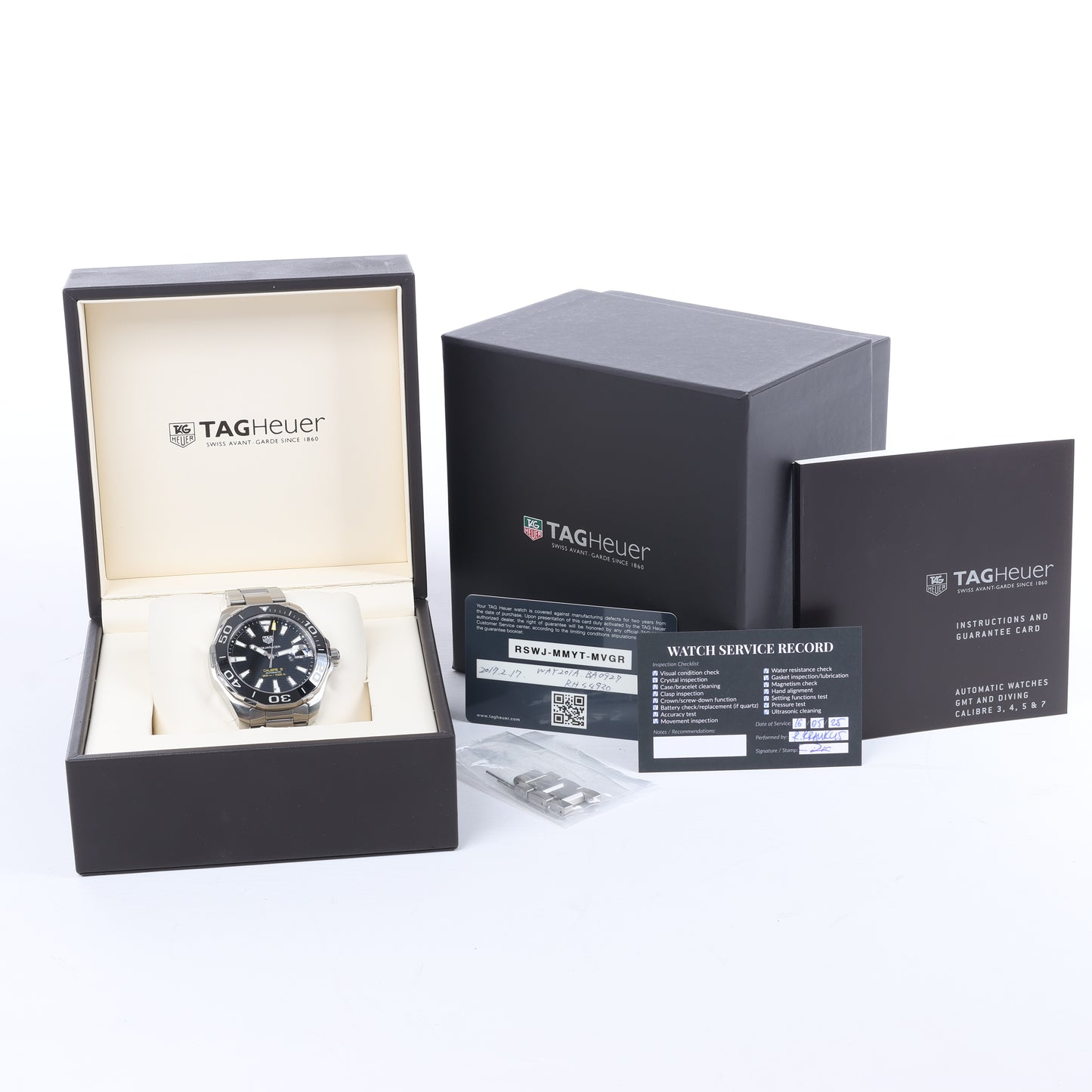 TAG Heuer Aqua Racer WAY201A.BA0927 RHS4930 SS AT Black Dial Watch