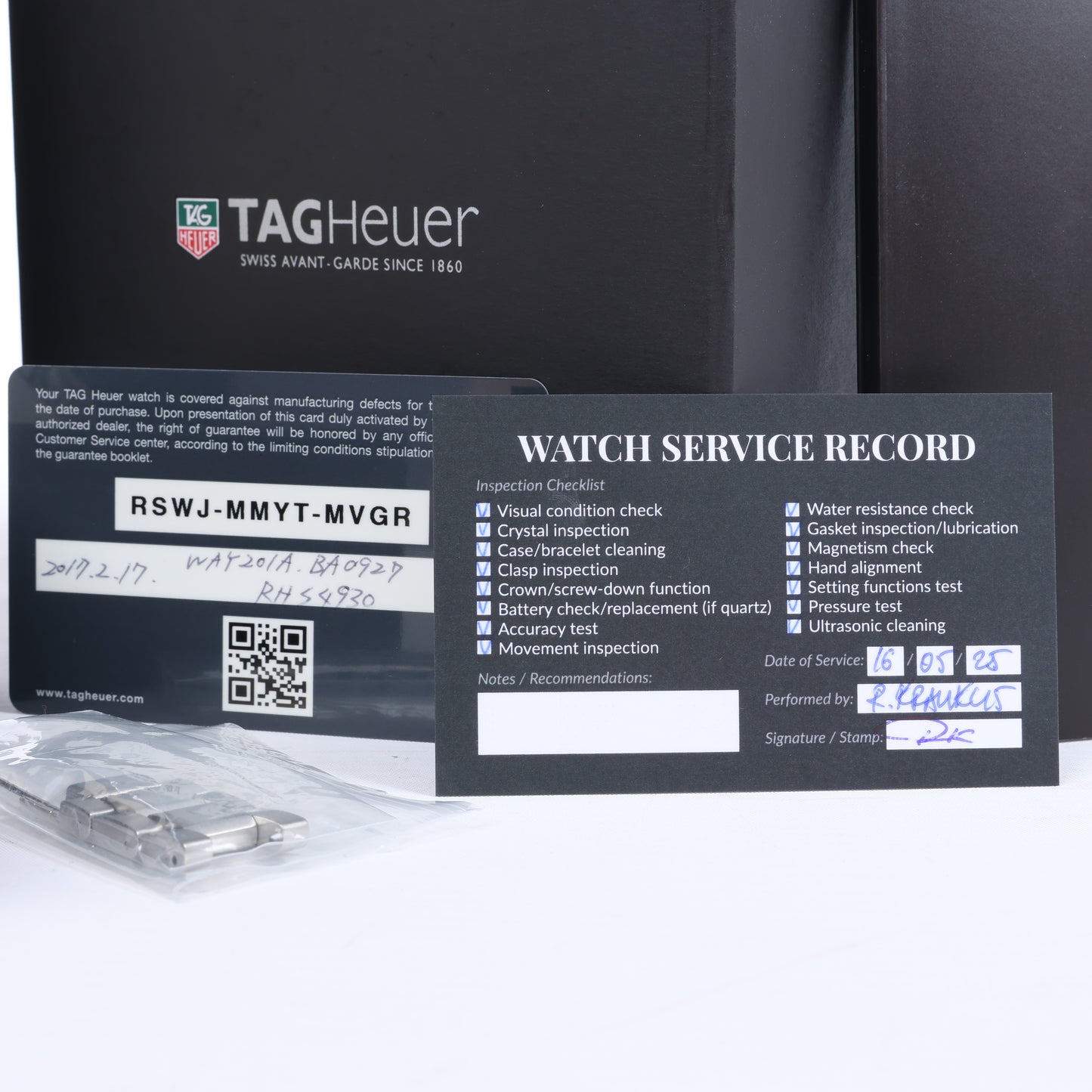 TAG Heuer Aqua Racer WAY201A.BA0927 RHS4930 SS AT Black Dial Watch