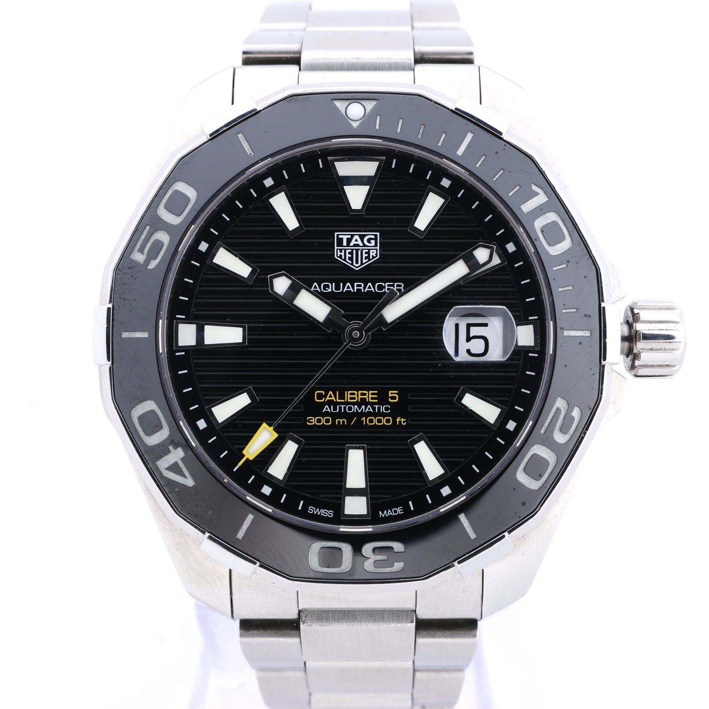 TAG Heuer Aqua Racer WAY201A.BA0927 RHS4930 SS AT Black Dial Watch