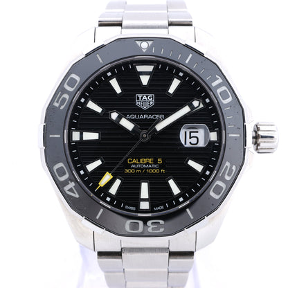 TAG Heuer Aqua Racer WAY201A.BA0927 RHS4930 SS AT Black Dial Watch