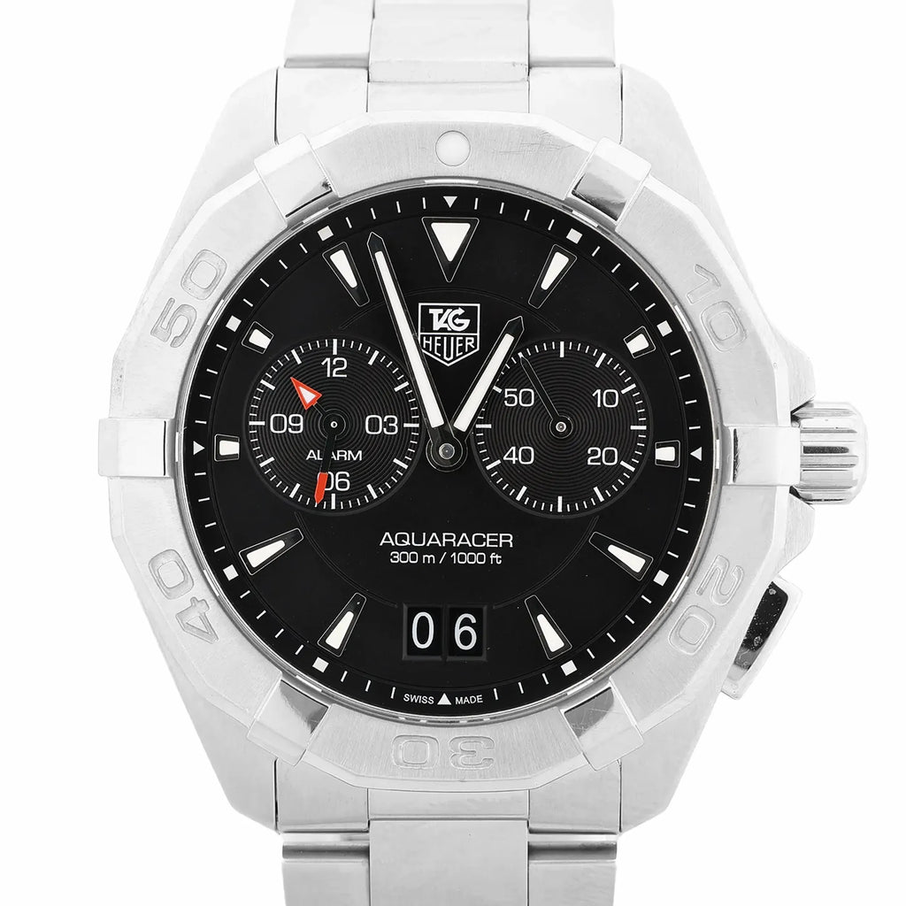 TAG Heuer Aquaracer WAY111Z WUA2031 SS QZ Watch with Black Dial