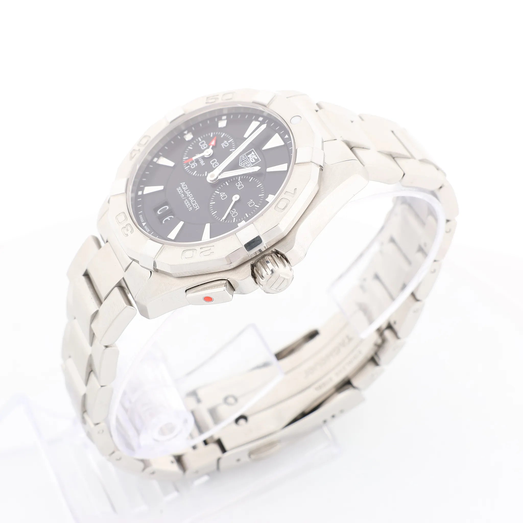 TAG Heuer Aquaracer WAY111Z WUA2031 SS QZ Watch with Black Dial
