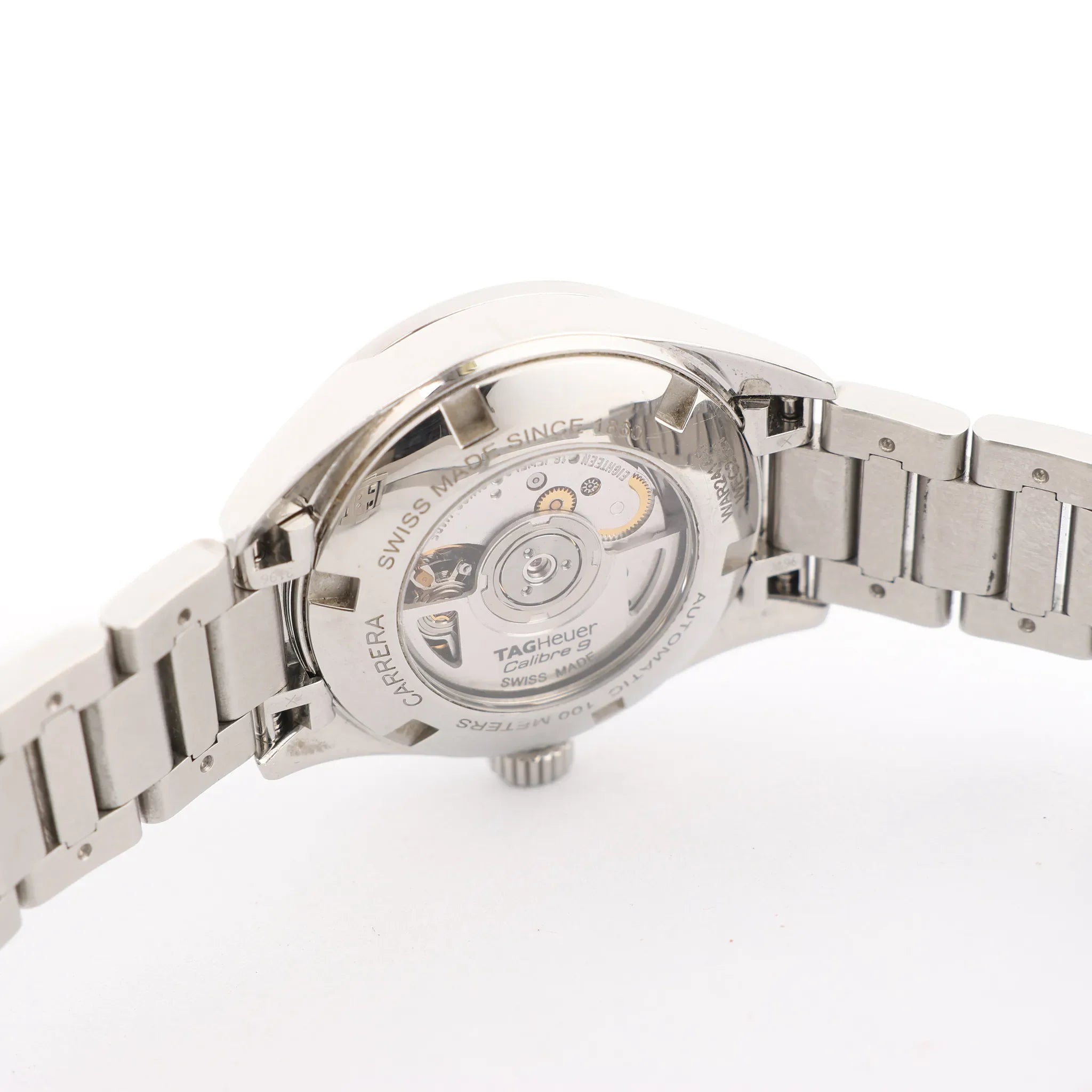 TAG Heuer Carrera 12PD WAR2414 WEG2827 SS AT Watch with White Dial