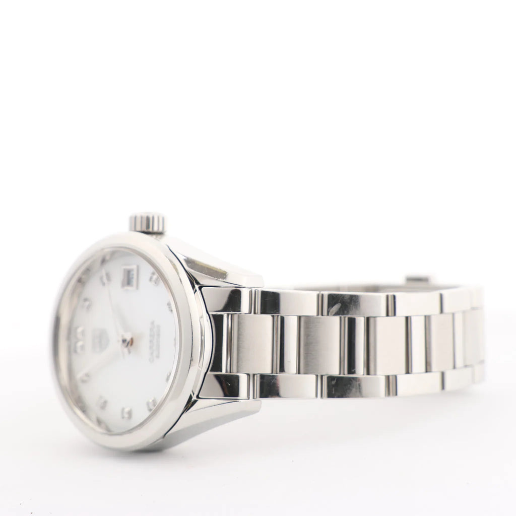 TAG Heuer Carrera 12PD WAR2414 WEG2827 SS AT Watch with White Dial