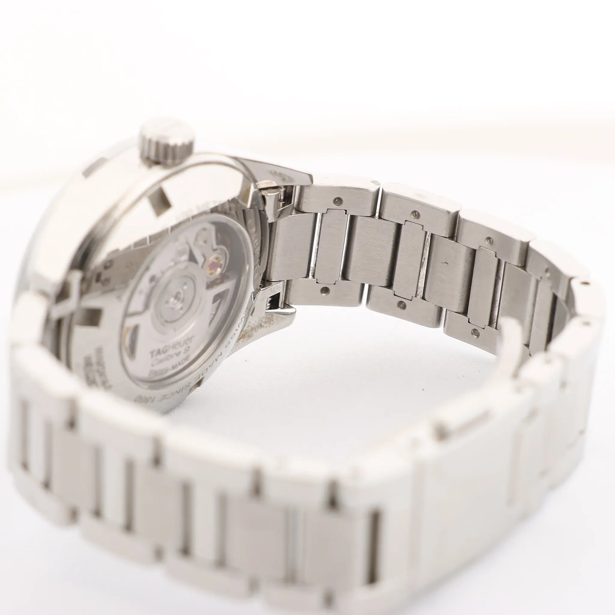 TAG Heuer Carrera 12PD WAR2414 WEG2827 SS AT Watch with White Dial