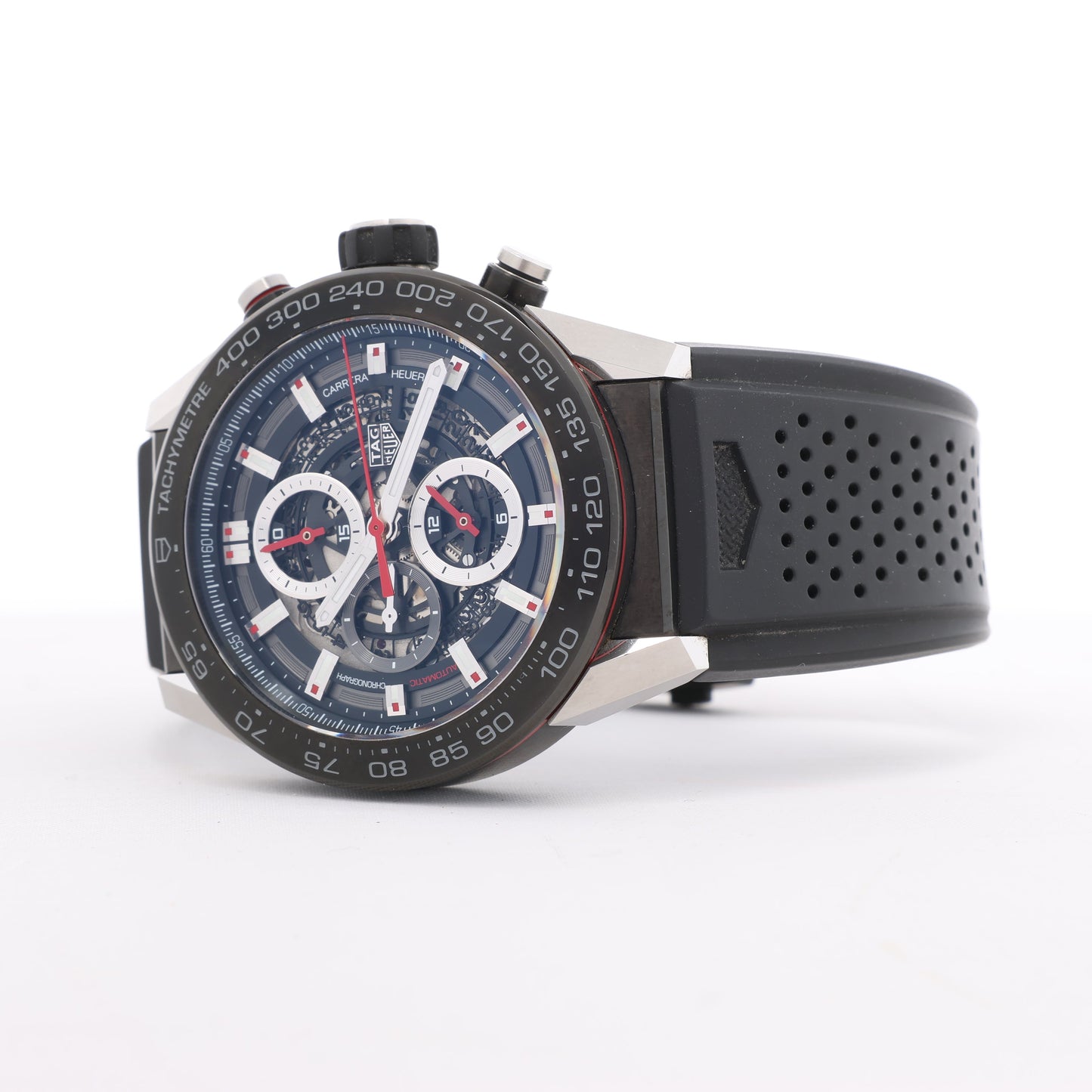 Montre Carrera CALIBRE HEUER 01 CAR2A1Z.FT6044 WBD6279 SS SS &amp; Rubber AT cadran squelette