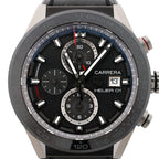 TAG Heuer Carrera Calibre HEUER 01 WZH6827 CAR201W-0 SS & Leather AT Gray-Face