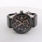 TAG Heuer Carrera Calibre HEUER 01 WZH6827 CAR201W-0 SS & Leather AT Gray-Face