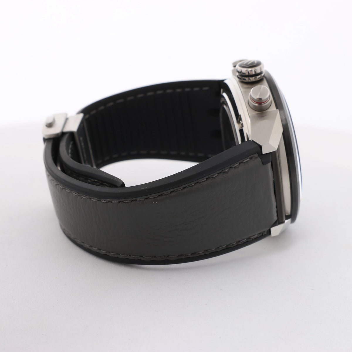 TAG Heuer Carrera Calibre HEUER 01 WZH6827 CAR201W-0 SS & Leather AT Gray-Face