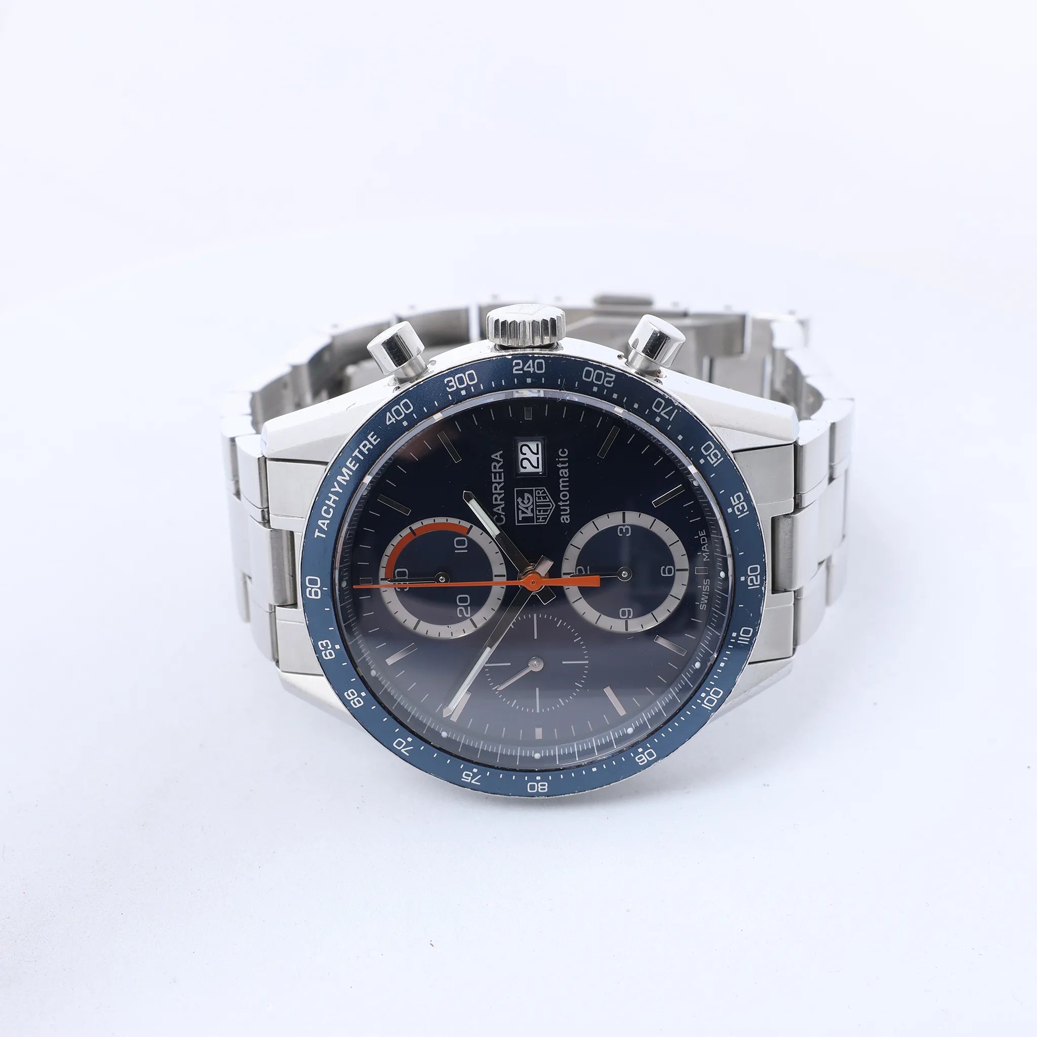 TAG Heuer Carrera CV2015.BA0786 VF3969 SS AT Watch with Blue Dial