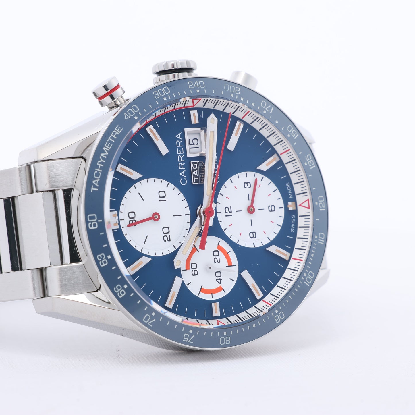 TAG Heuer Carrera CV201AR.BA0715 WAC2249 SS AT Uhr mit blauem Zifferblatt