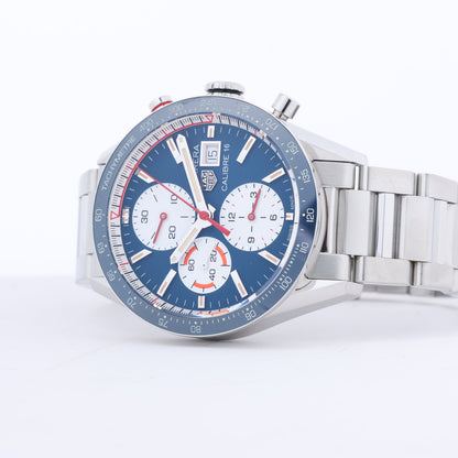 TAG Heuer Carrera CV201AR.BA0715 WAC2249 SS AT Uhr mit blauem Zifferblatt