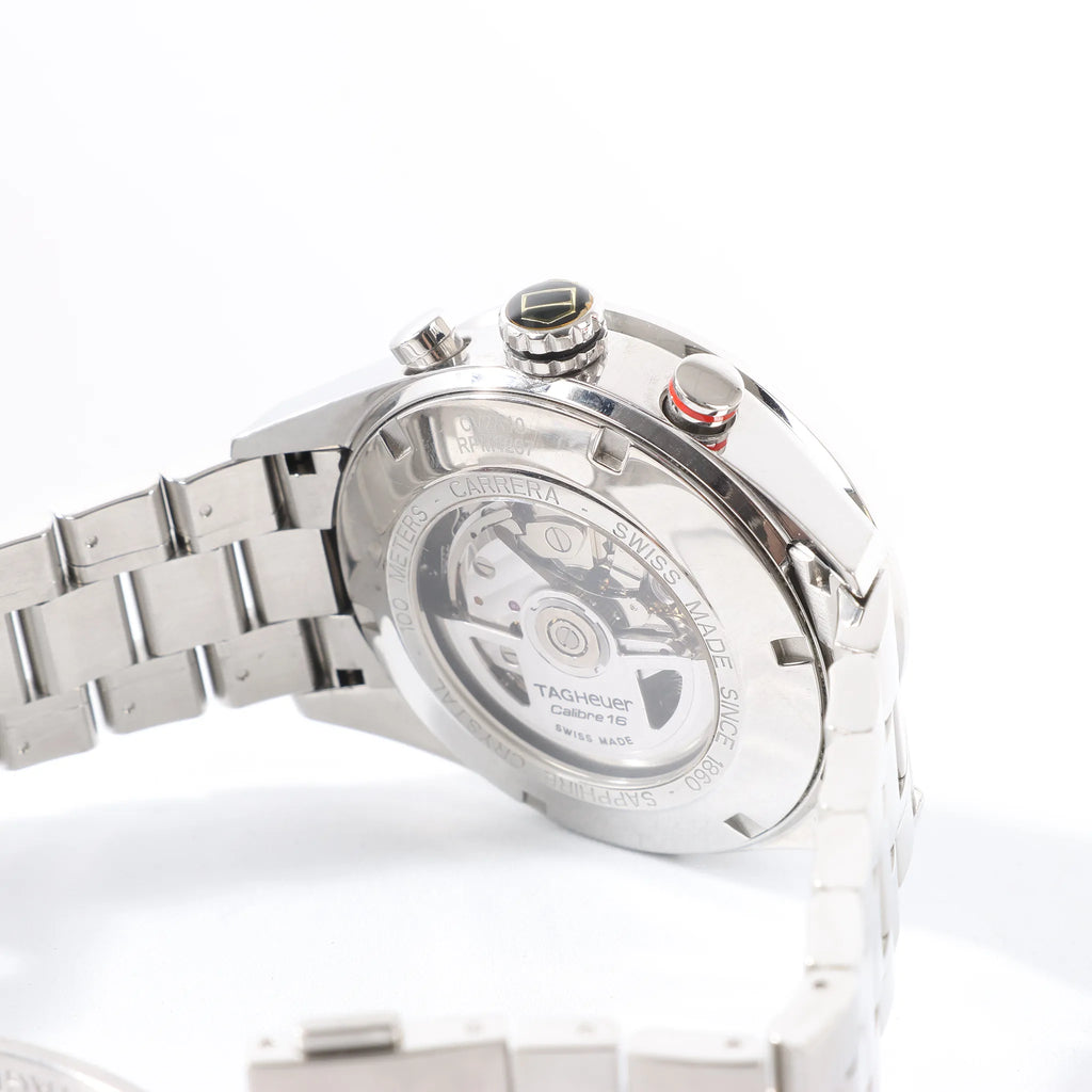 TAG Heuer Carrera Calibre 16 CV2A10.BA0796 RPM4267 SS AT Watch with Black Dial