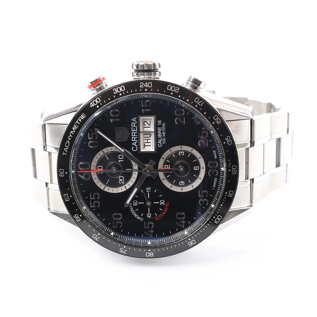 TAG Heuer Carrera Calibre 16 CV2A10.BA0796 RPM4267 SS AT Watch with Black Dial