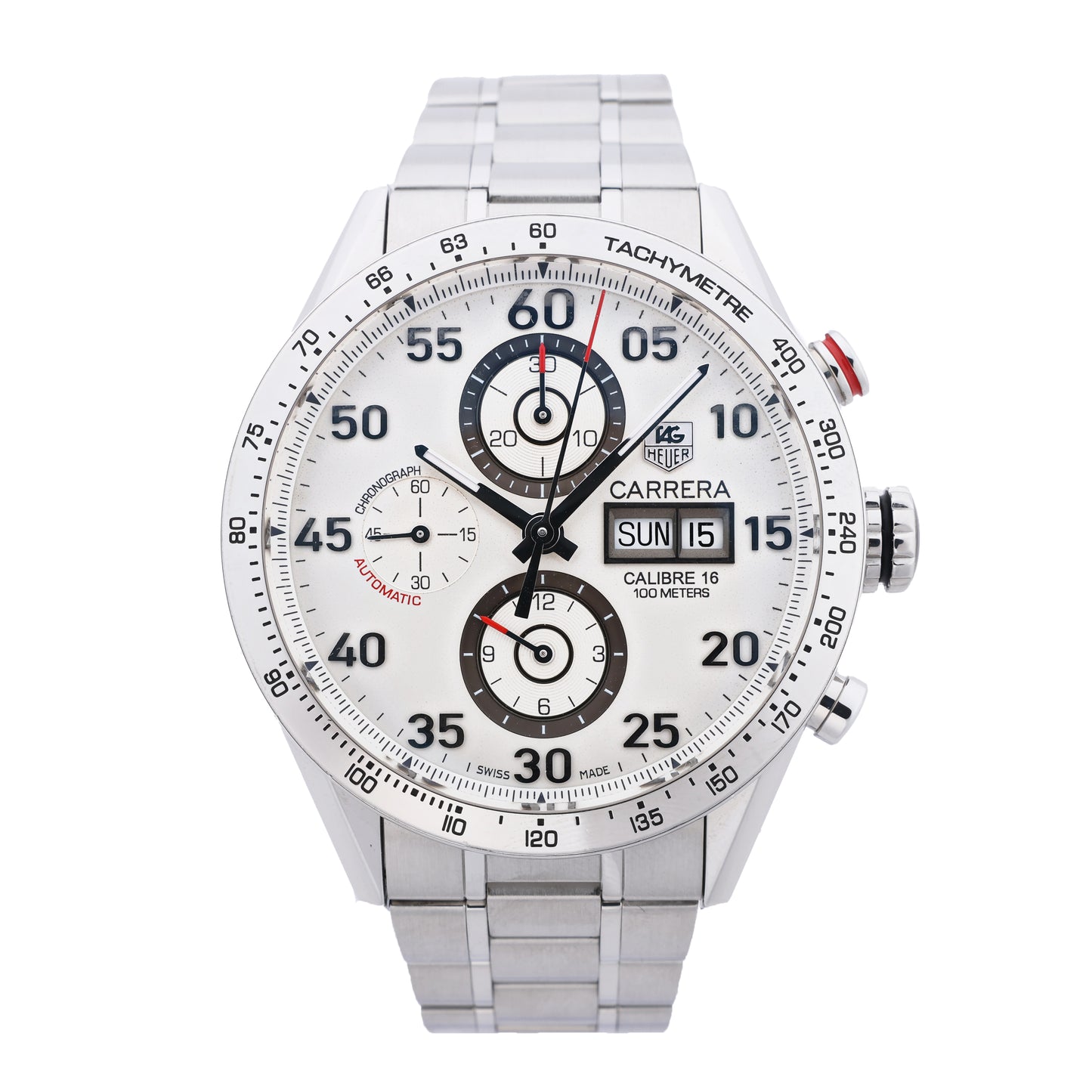 TAG Heuer Carrera CV2A11 RAZ3731 SS AT Silver-Face Watch