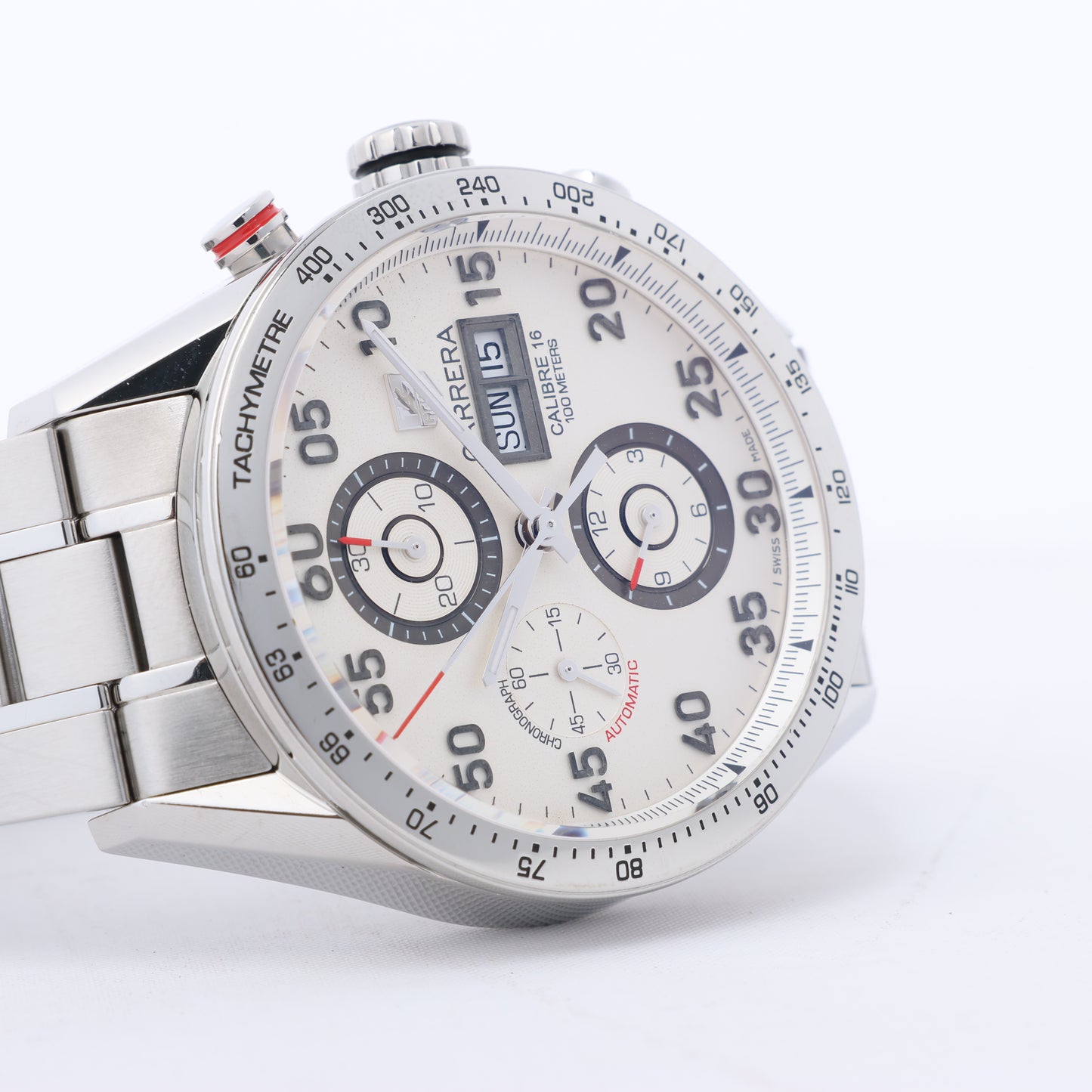 TAG Heuer Carrera CV2A11 RAZ3731 SS AT Silver-Face Watch