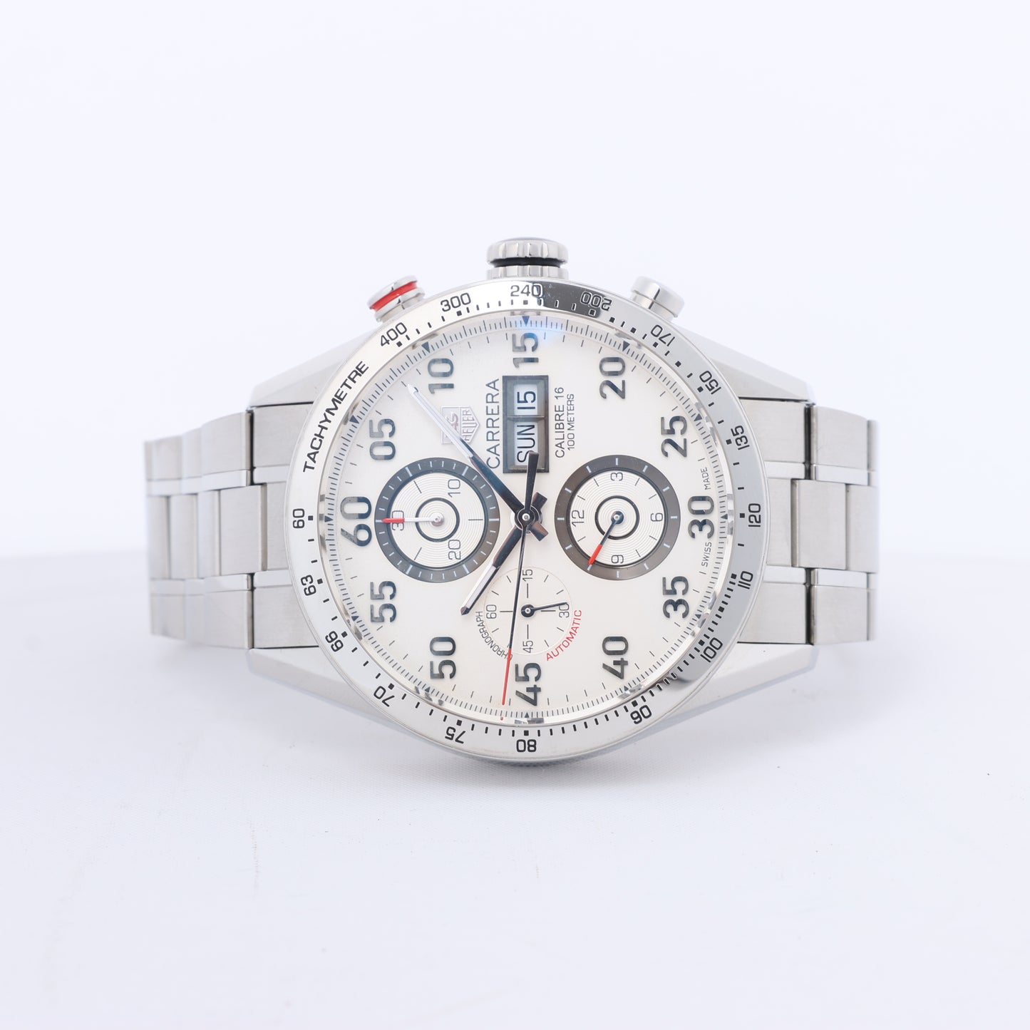 TAG Heuer Carrera CV2A11 RAZ3731 SS AT Silver-Face Watch