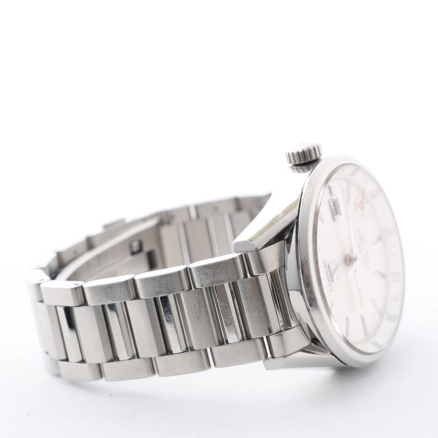 TAG Heuer Carrera Calibre 7 Twin Time WAR2011.BA0723 WEC0228 SS AT Silbernes Zifferblatt