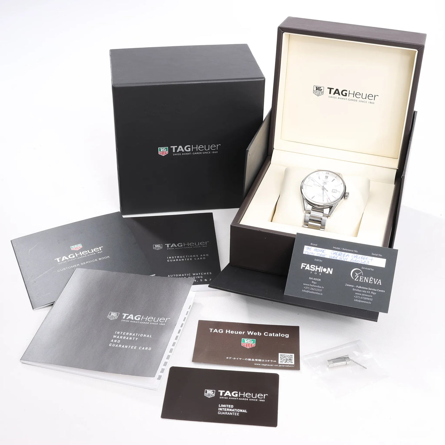 TAG Heuer Carrera Calibre 7 Twin Time WAR2011.BA0723 WEC0228 SS AT Silbernes Zifferblatt