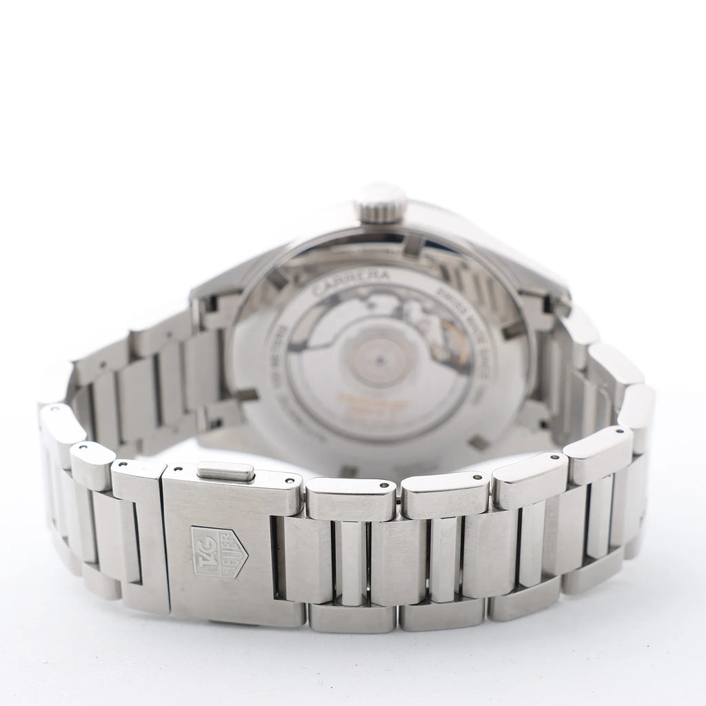 TAG Heuer Carrera Calibre 7 Twin time WAR2011.BA0723 WEC0228 SS AT Silver-Face Watch