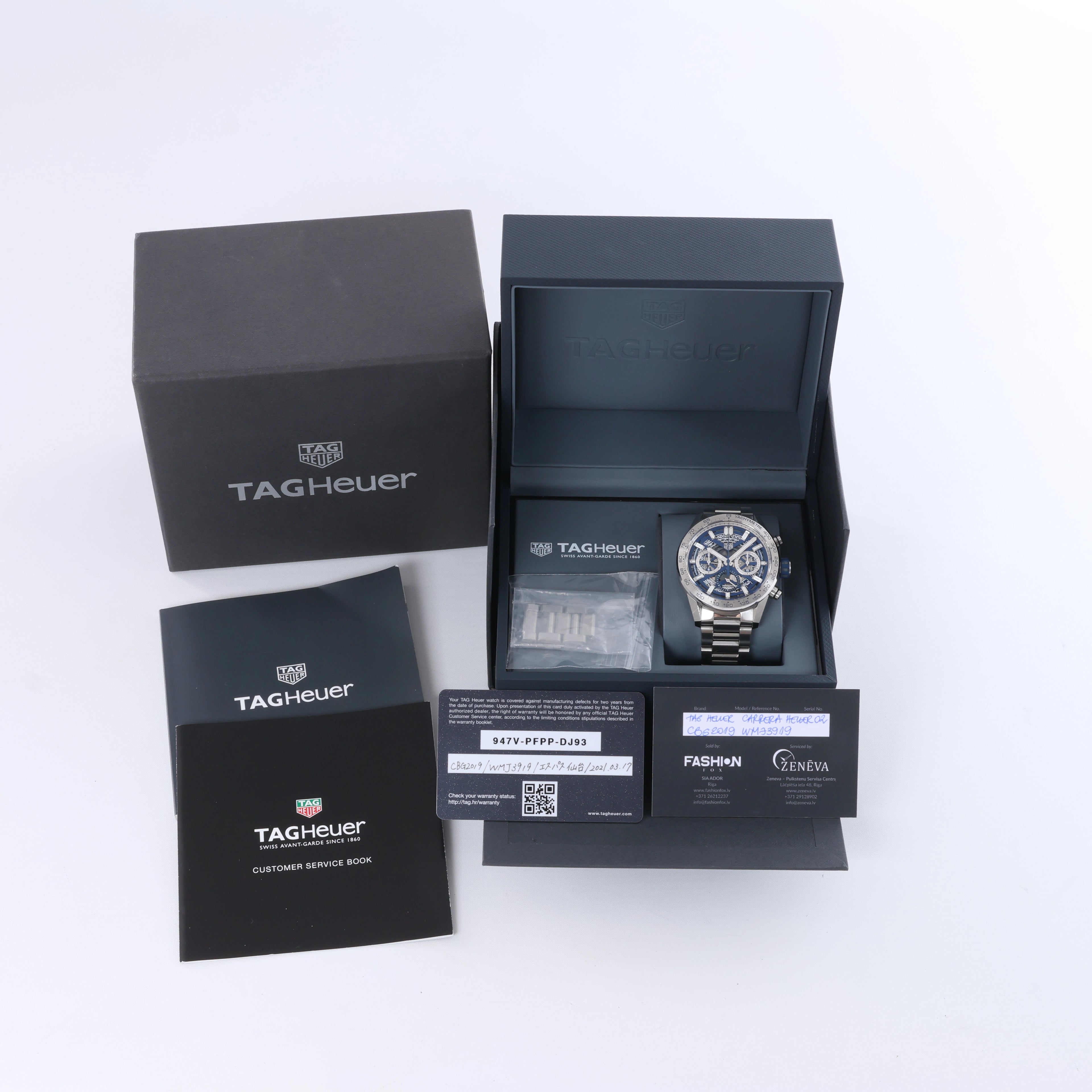 TAG Heuer Carrera Heuer 02 CBG2019 WMJ3919 SS AT Skeleton Black Dial Watch