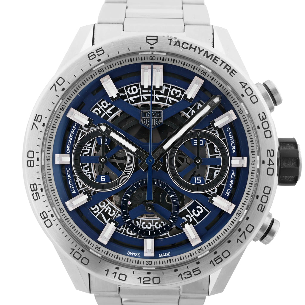 TAG Heuer Carrera Heuer 02 CBG2019 WMJ3919 SS AT Skeleton Black Dial Watch