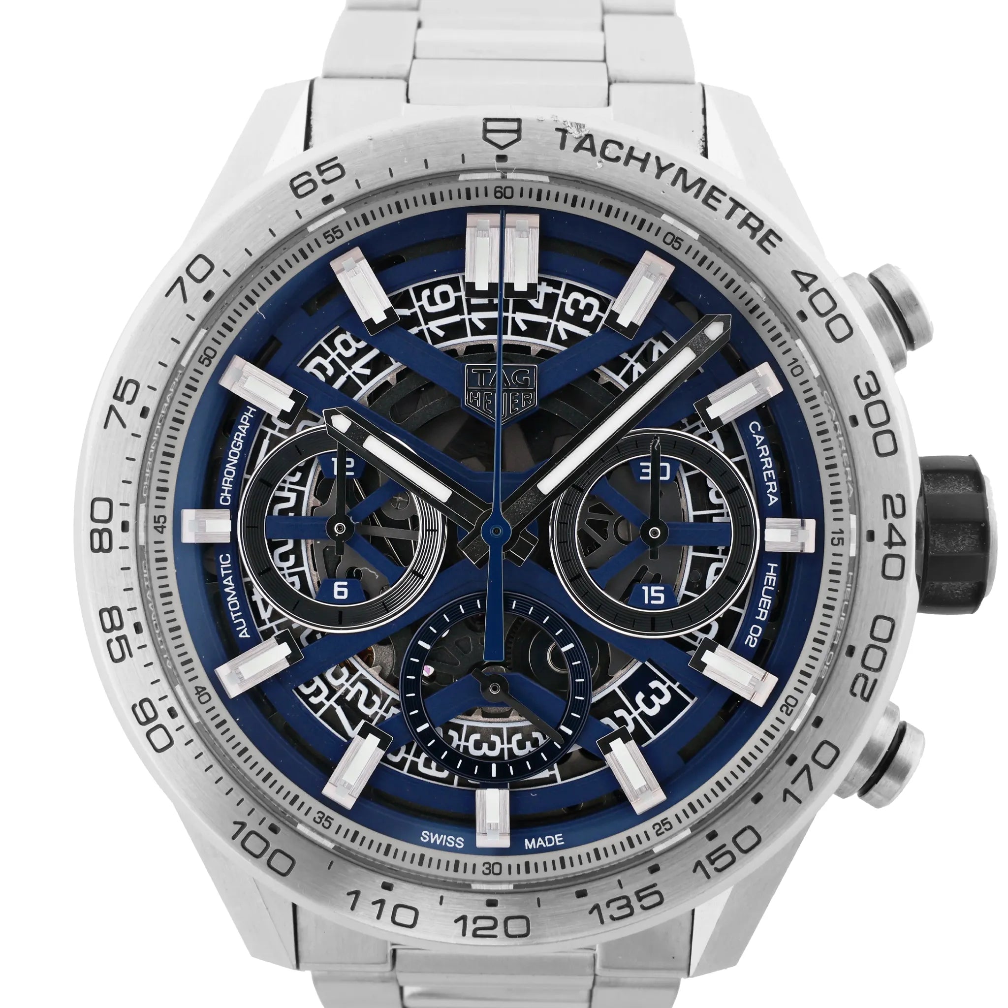 TAG Heuer Carrera Heuer 02 CBG2019 WMJ3919 SS AT Skeleton Black Dial Watch