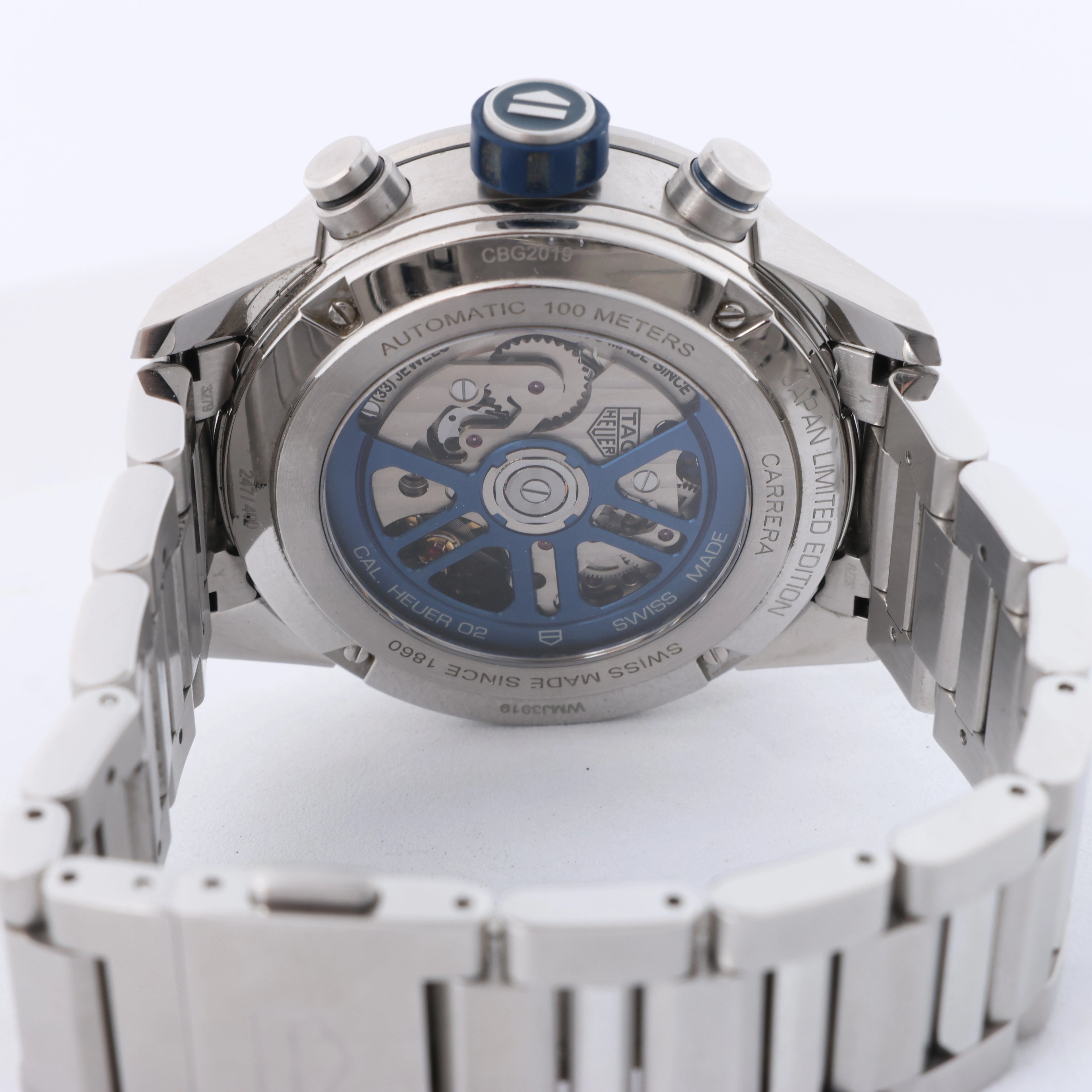 TAG Heuer Carrera Heuer 02 CBG2019 WMJ3919 SS AT Skeleton Black Dial Watch