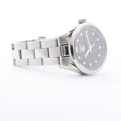 TAG Heuer Carrera WV1410 RUP0239 SS QZ Uhr mit schwarzem Zifferblatt