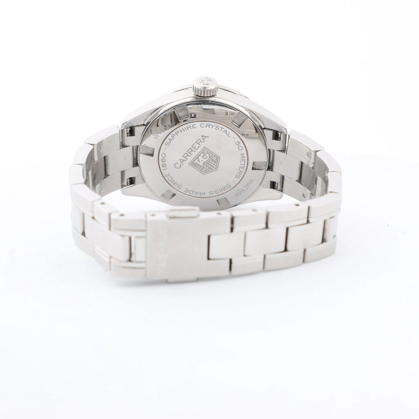 TAG Heuer Carrera WV1410 RUP0239 SS QZ Uhr mit schwarzem Zifferblatt