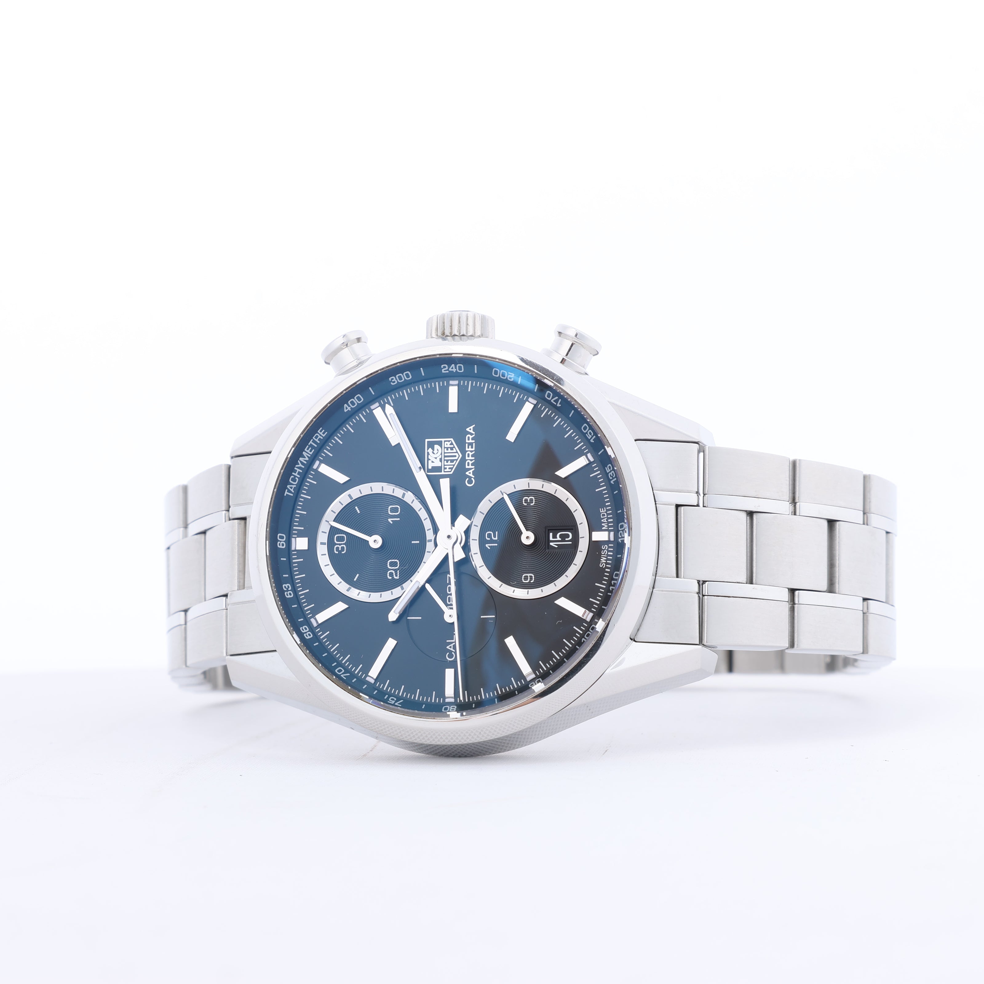 TAG Heuer Carrera Calibre 1887 Chronograph CAR2110.BA0720 RPR0632 SS AT Black Dial Watch