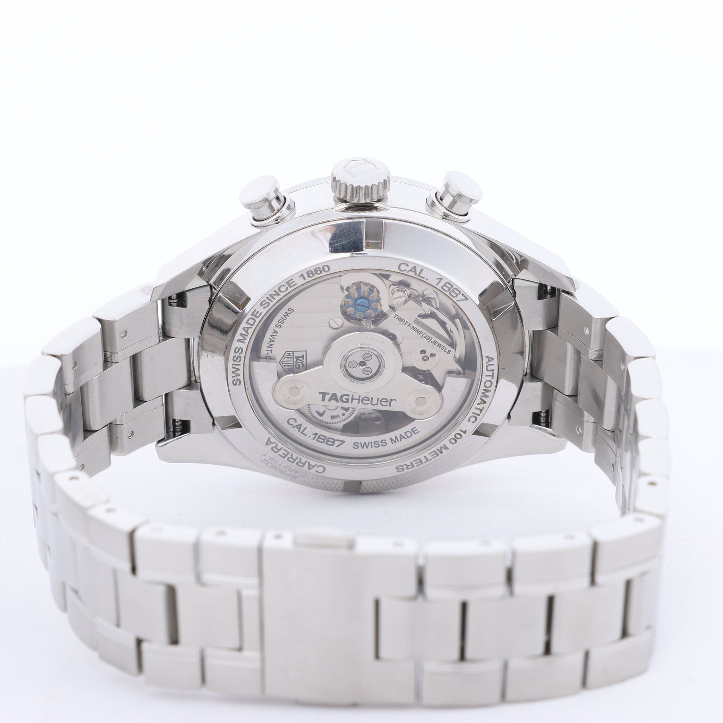 TAG Heuer Carrera Calibre 1887 Chronograph CAR2110.BA0720 RPR0632 SS AT Black Dial Watch