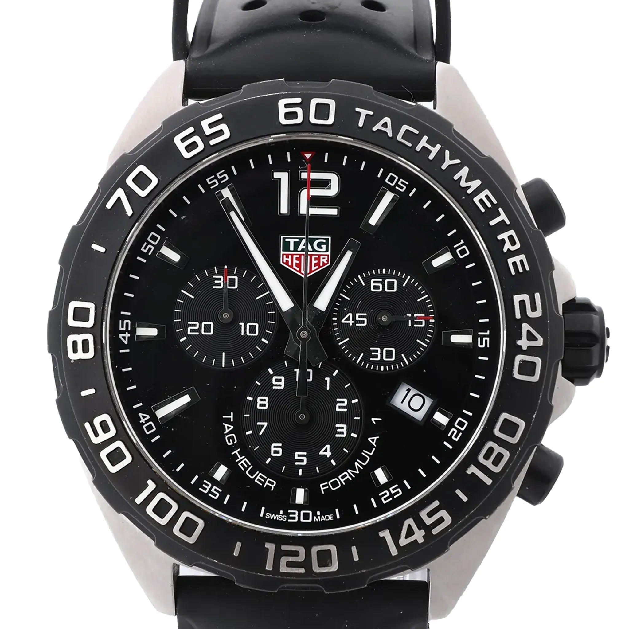 TAG Heuer Formula 1 CAZ1010 RTZ0821 SS x Rubber QZ Watch with Black Dial