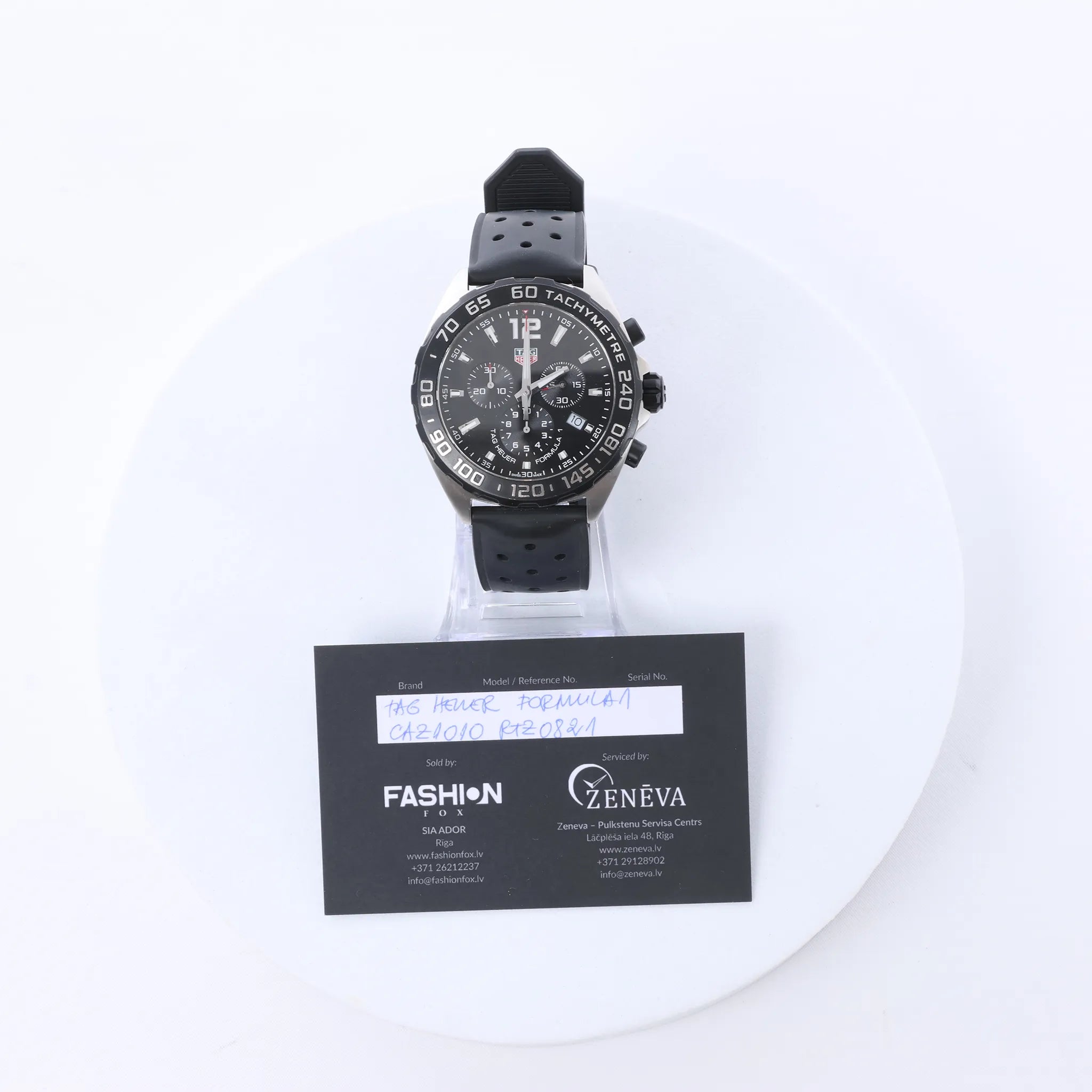 TAG Heuer Formula 1 CAZ1010 RTZ0821 SS x Rubber QZ Watch with Black Dial