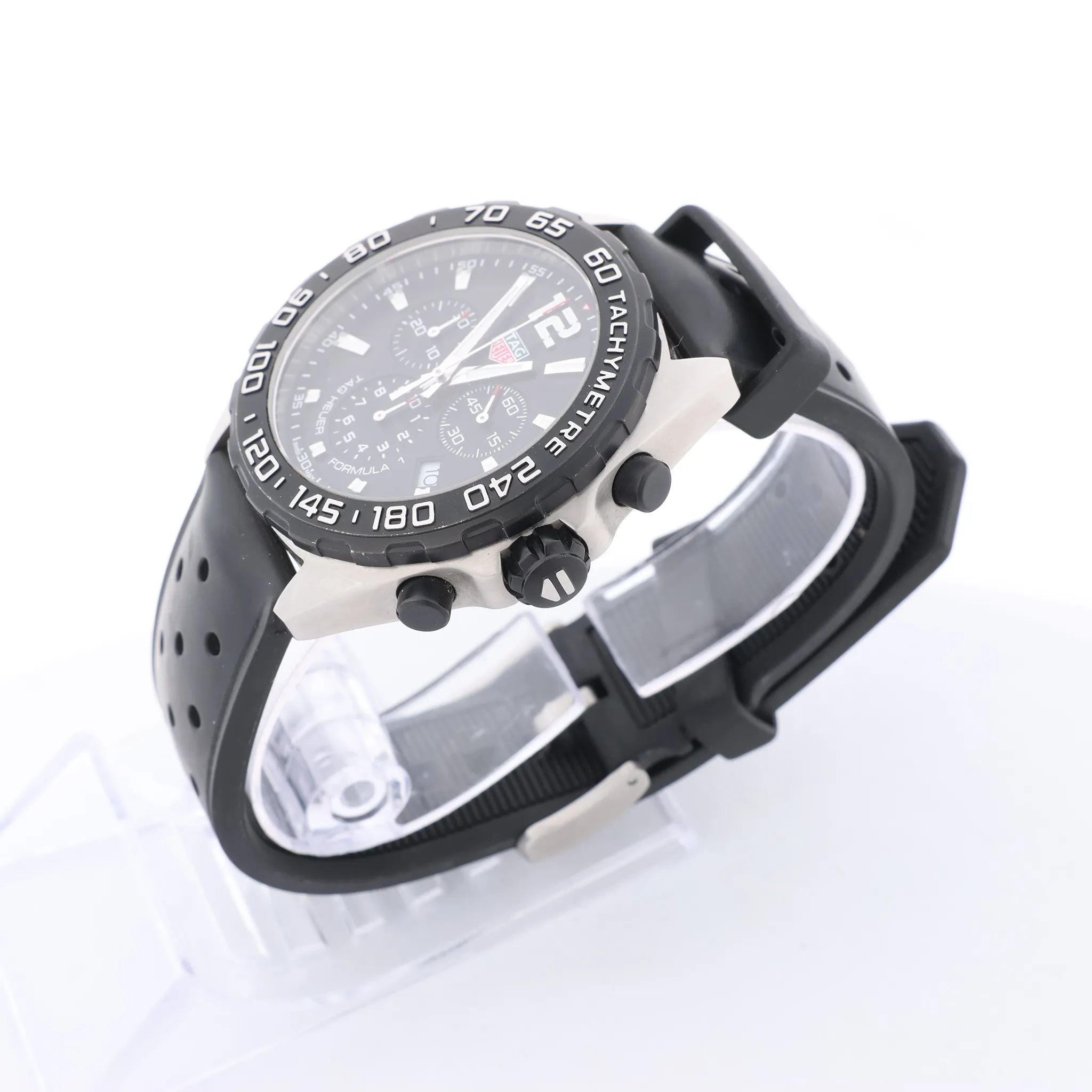 TAG Heuer Formula 1 CAZ1010 RTZ0821 SS x Rubber QZ Watch with Black Dial