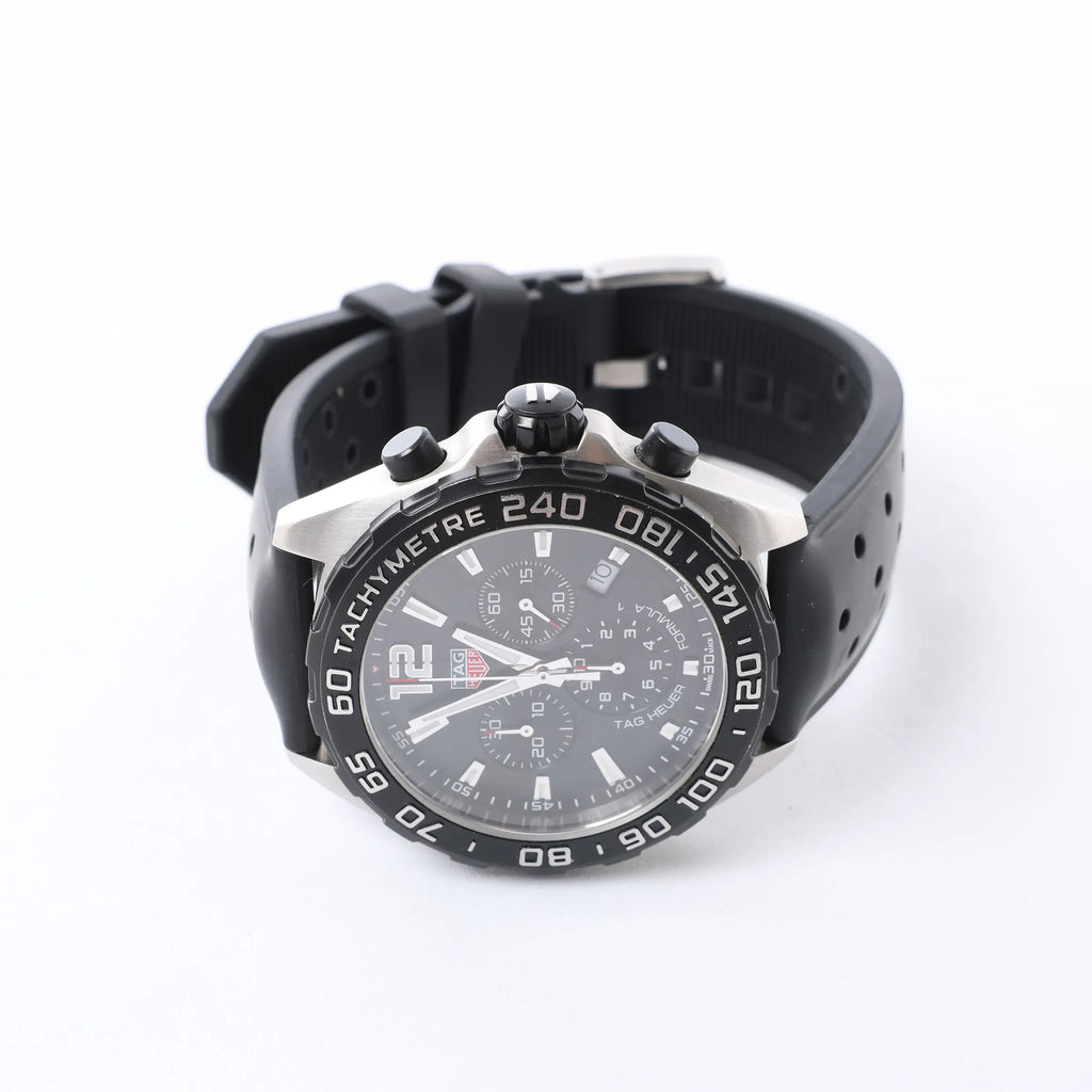 TAG Heuer Formula 1 CAZ1010 RTZ0821 SS x Rubber QZ Watch with Black Dial