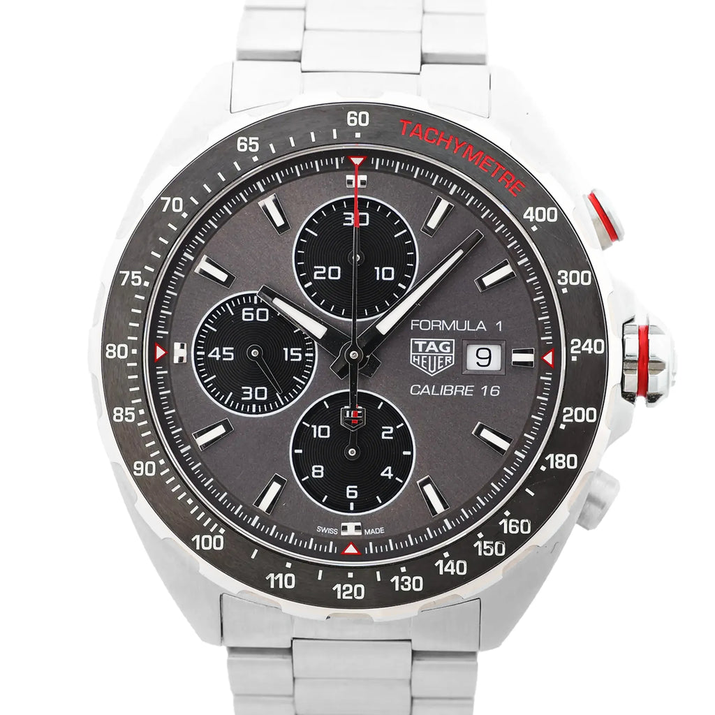TAG Heuer Formula 1 Calibre 16 CAZ2012-0 WMF2350 SS AT Watch with Gray Dial