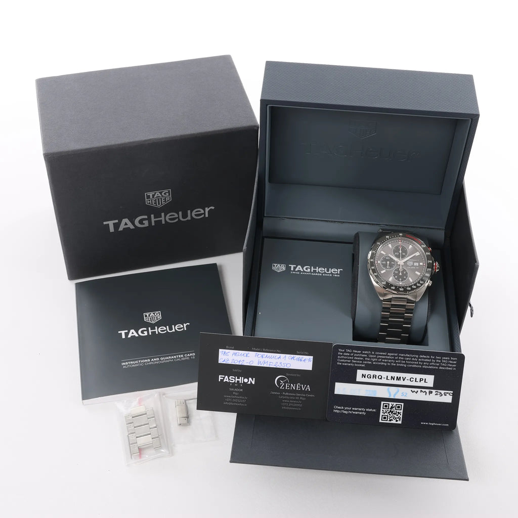 TAG Heuer Formula 1 Calibre 16 CAZ2012-0 WMF2350 SS AT Watch with Gray Dial
