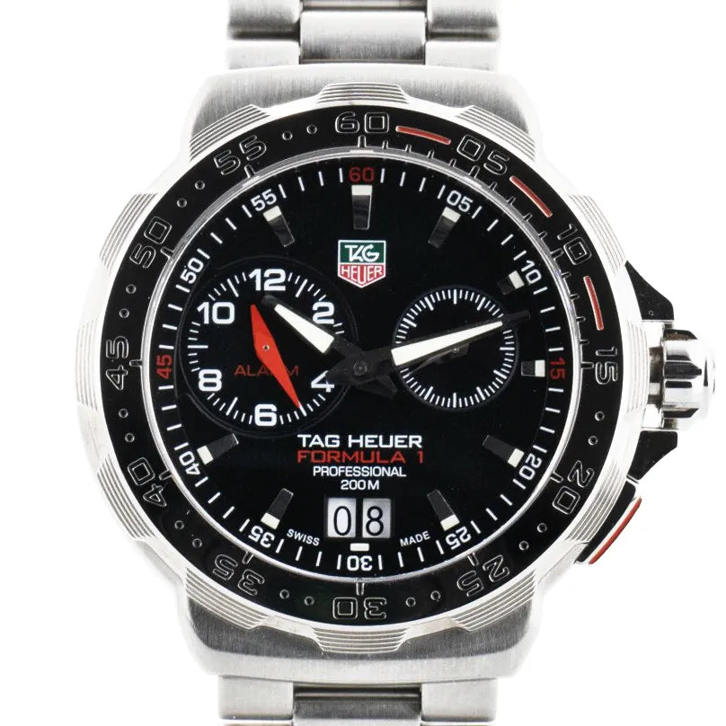 TAG Heuer Formula 1 WAH111C RPN7452 SS QZ Uhr mit schwarzem Zifferblatt